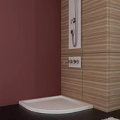 Sırduş 80x80x6 Oval Flat Duş Teknesi - 1