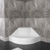 90x90x22 Oval Yüksek Oturmalı Duş Teknesi - 1