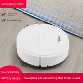 Akıllı Temizlik Robotu Mini Toz Toplayıcı - Beyaz - Üçü Bir Arada - 4