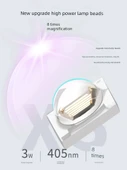 El Tipi UV Oje Lambası - Gümüş Ay Işığı - 3. Nesil Otomatik Sensör Masa Lambası - 11