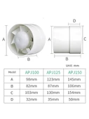 Küçük Delik Egzoz Fanı - 4 İnç 110PVC - 5
