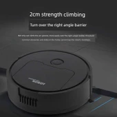 Akıllı Temizlik Robotu Mini Toz Toplayıcı - Beyaz - Üçü Bir Arada - 3