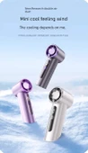 Taşınabilir USB Şarjlı El Fanı - Dyson Siyah - 6000mAh - Bilek İpi + Hızlı Şarj Kablosu - 10