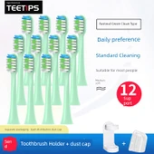 Elektrikli Diş Fırçası Başlığı - Temiz Pastoral Yeşil - 12 Adet thumbnail 1