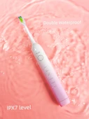Sonic Elektrikli Diş Fırçası - Süpürme Titreşimi Pembe (3 Fırça Başlığı + Şarj Kablosu) Küçük Hediye Kutusu - 6