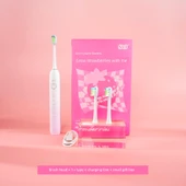 Sonic Elektrikli Diş Fırçası - Süpürme Titreşimi Pembe (3 Fırça Başlığı + Şarj Kablosu) Küçük Hediye Kutusu - 1