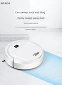 Akıllı Şarjlı Süpürme Mop Robotu - Hediye Kutusu Ambalajı + Beyaz APP Su Tankı - 9