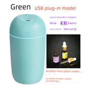 Mini USB Nemlendirici - Açık Yeşil - 420ml - Model 2 - 1