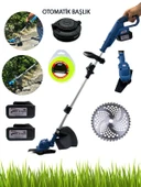 Rowermax Rpc-MM150 Akülü Tırpan Kenar Çalı Ot Çim Bİçme Teleskopik Misinalı Set - 1