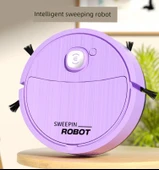 Otomatik USB Şarjlı Süpürge Robot Vakum Temizleyici - Siyah - 8018 Şarjlı - 9