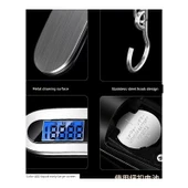 Taşınabilir Dijital Bagaj Tartısı - Paslanmaz Çelik Kayış - 50kg - 5 Pil Dahil - 6
