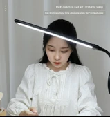 Çok Fonksiyonlu LED Tırnak Kirpik Lambası - Beyaz LED Masa Lambası Üç Renk Işık Ayarı - 7