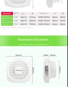 4 İnç Düz Sıra İki Çekme İp Anahtarlı Yuvarlak Delik 100-110mm Egzoz Fanı - 80cm Kablo - 12