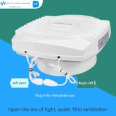 4 İnç Düz Sıra İki Çekme İp Anahtarlı Egzoz Fanı - 80cm Kablo + Cam Yapıştırıcı - 3