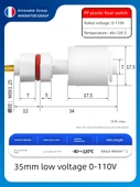 PP Plastik Anti-Korozyon Sıvı Seviye Float Anahtarı - 35mm 0~110V - 1