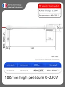 PP Plastik Anti-Korozyon Sıvı Seviye Float Anahtarı - 100mm 0~220V - 1
