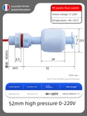 PP Plastik Anti-Korozyon Sıvı Seviye Float Anahtarı - 52mm 0~220V - 1