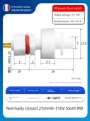 PP Plastik Anti-Korozyon Sıvı Seviye Float Anahtarı - Normal Kapalı P25(0-110V) Diş M8 - 1