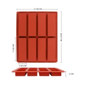 Silikon Kalıp Dubai Çikolata Bar ve Dikdörtgen Kalıbı 8 Li thumbnail 4