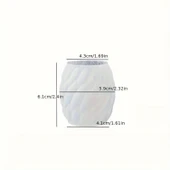 Silikon Mum Yağmur Damlası Şekilli Küçük Boy 3D Geometrik Kavisli Sütun Sabun Kalıbı - 3