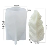 Silikon Mum 3D Geometrik Büyük Boy Yaprak Sabun Beton Ve Taş Tozu Kalıbı - 3