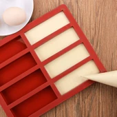 Silikon Kalıp Dubai Çikolata Bar ve Dikdörtgen Kalıbı 8 Li thumbnail 5