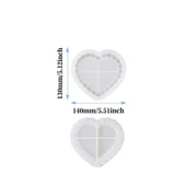 Silikon Kalıp Epoksi Taş Tozu Beton Kalp Mini Misketli Bubble Tepsi Kalıbı 13X14 CM - 2