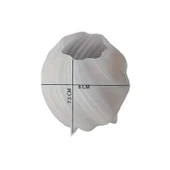 Silikon Mum 3D Orta Boy Dönen Sütun Geometrik Dalgalı Sabun Beton Ve Taş Tozu Kalıbı - 3