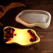 Epoksi Silikon Taş Tozu Beton Tekne Kase Mumluk Kalıbı - 3