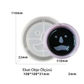 Epoksi Silikon Kalıp Küllük Kalıbı Yüzlü Emoji Bıyıklı 11x11 CM - 2