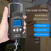 50kg Elektronik El Tartısı - 1 Metre Mezura - A09C Modeli - TYPE-C Şarjlı - 1