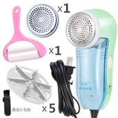 Elektrikli Kumaş Lint Temizleyici - Altı Dişli Kılıç +5 Kesici Başlık + Yapışkan Tüy + Bıçak Ağı - 1