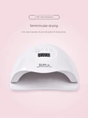 80W LED Tırnak Lambası - Altıgen El Lambası Ahşap Desen Renk - 5