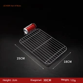 Gıda Sınıfı Demir Krom Kaplama Mangal Teli - 25 cm - 18 cm - 2 cm - 2