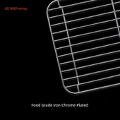 Gıda Sınıfı Demir Krom Kaplama Mangal Teli - 25 cm - 18 cm - 2 cm - 10