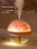 Dumanlı Mor Aromaterapi Nemlendirici - Sıcak Gece Işığı - Hediye Kutusu - Hediye Çantası - Lamba - Raffia - Kart - Esansiyel Yağ - 2