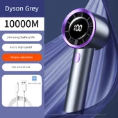 Taşınabilir El Fanı - 10000mAh Dyson Mor - Özel Versiyon 100 Rüzgar Derin Gürültü Azaltma - 1