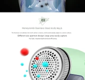 Elektrikli Lint Temizleyici - Ay Işığı Yeşil + 6 Kesici Başlık + Bıçak Ağı - 8