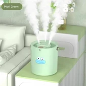 Üç Duyulu Nemlendirici - Yeşil - Büyük Kapasite - USB - Gece Lambası - 1