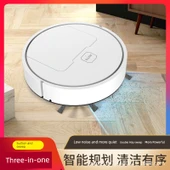 Otomatik Süpürme Robotu Mop 3'ü 1 Arada Mini Elektrikli Süpürge - Beyaz - 3