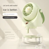 Masaüstü Su Soğutmalı Sprey Fan - Mor - 2000mAh - Mini Taşınabilir Sessiz - 3