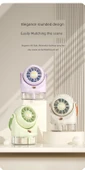 Masaüstü Su Soğutmalı Sprey Fan - Mor - 2000mAh - Mini Taşınabilir Sessiz - 8