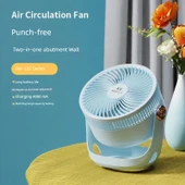 USB Kablolu Hava Sirkülatörü Fan - Açık Mavi - 2