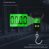 Yüksek Hassasiyetli 50kg Elektronik Bagaj Tartısı - Siyah Küçük Kanca ile Pil - 11