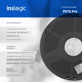 PETG Pro Mat 3D Yazıcı Filamenti - Siyah - 1.75mm - Tepsisi Yok - 3