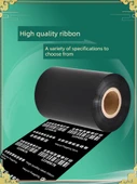 Güçlendirilmiş Etiket Yazıcı Mum Şeridi - 80mm x 300m - Wax Tabanlı - 5 Al 1 Bedava - 3