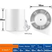 Boru Tipi Egzoz Fanı - 4 İnç Nozul Boyutu 100 Tip (Prizli) - 1