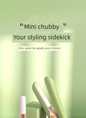 Elektrikli Saç Düzleştirici ve Maşası - Avokado Yeşili - Mini Boy - 2'si 1 Arada - 6