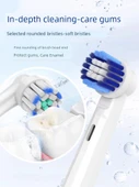 Teetips Uyumlu Elektrikli Diş Fırçası Başlığı - 3D Beyazlatma - 4'lü Paket - 2