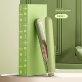 Elektrikli Saç Düzleştirici ve Maşası - Avokado Yeşili - Mini Boy - 2'si 1 Arada - 1